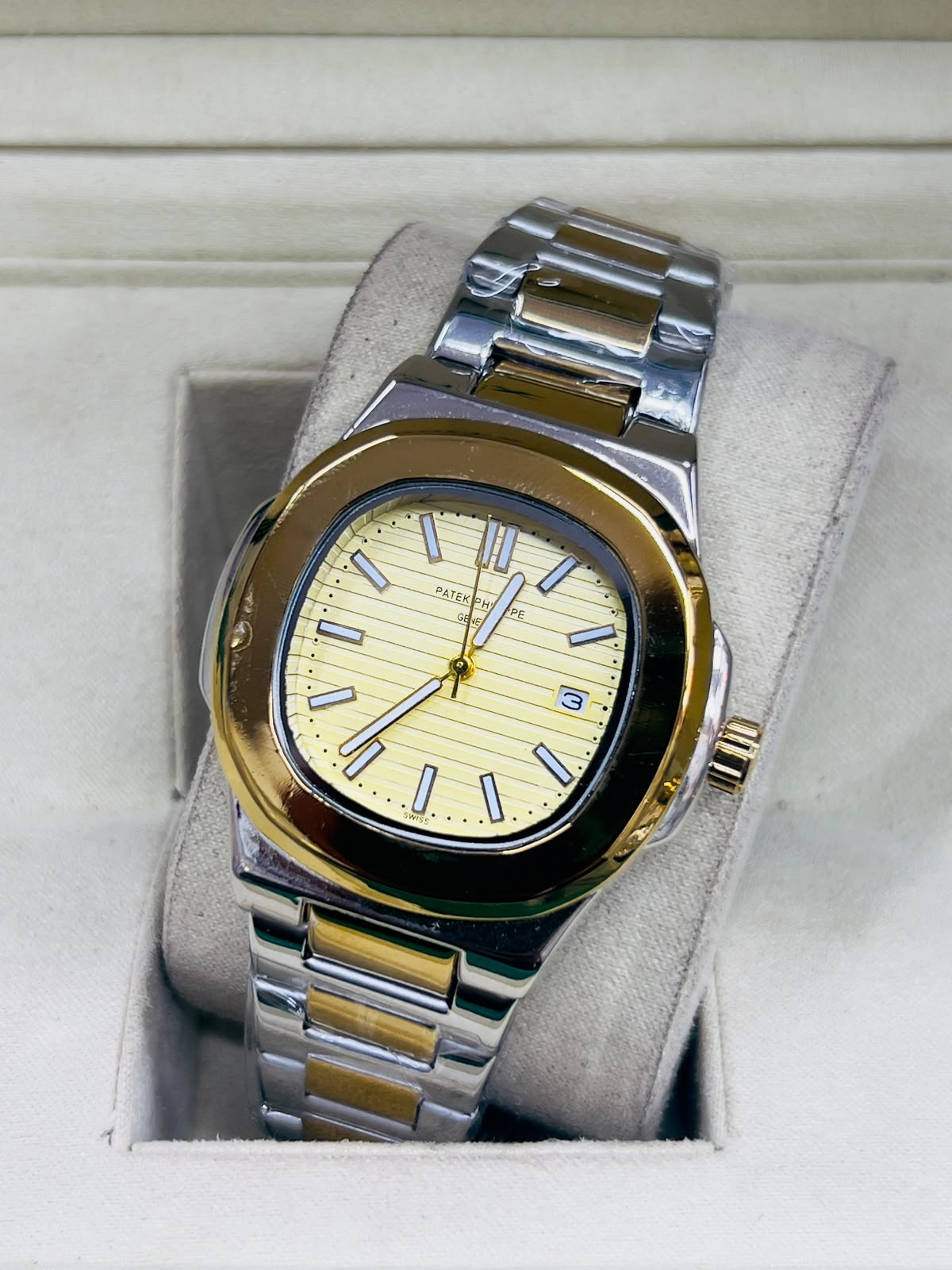 Patek Philippe Nautilus Style Two-Tone Collection (Multi-Dial Colors)