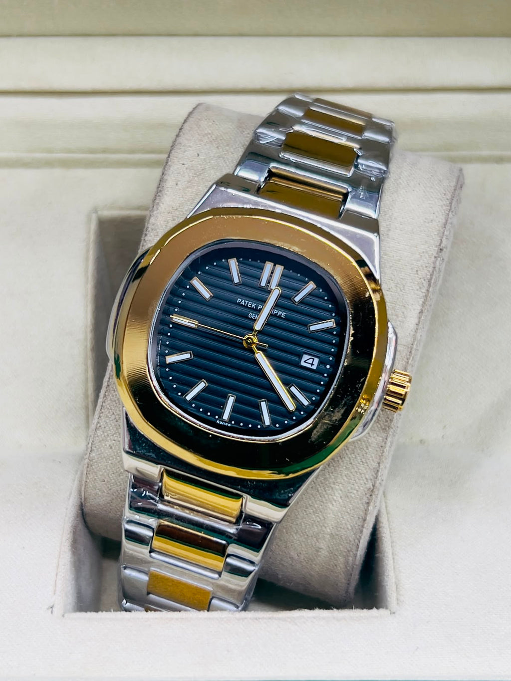 Patek Philippe Nautilus Style Two-Tone Collection (Multi-Dial Colors)