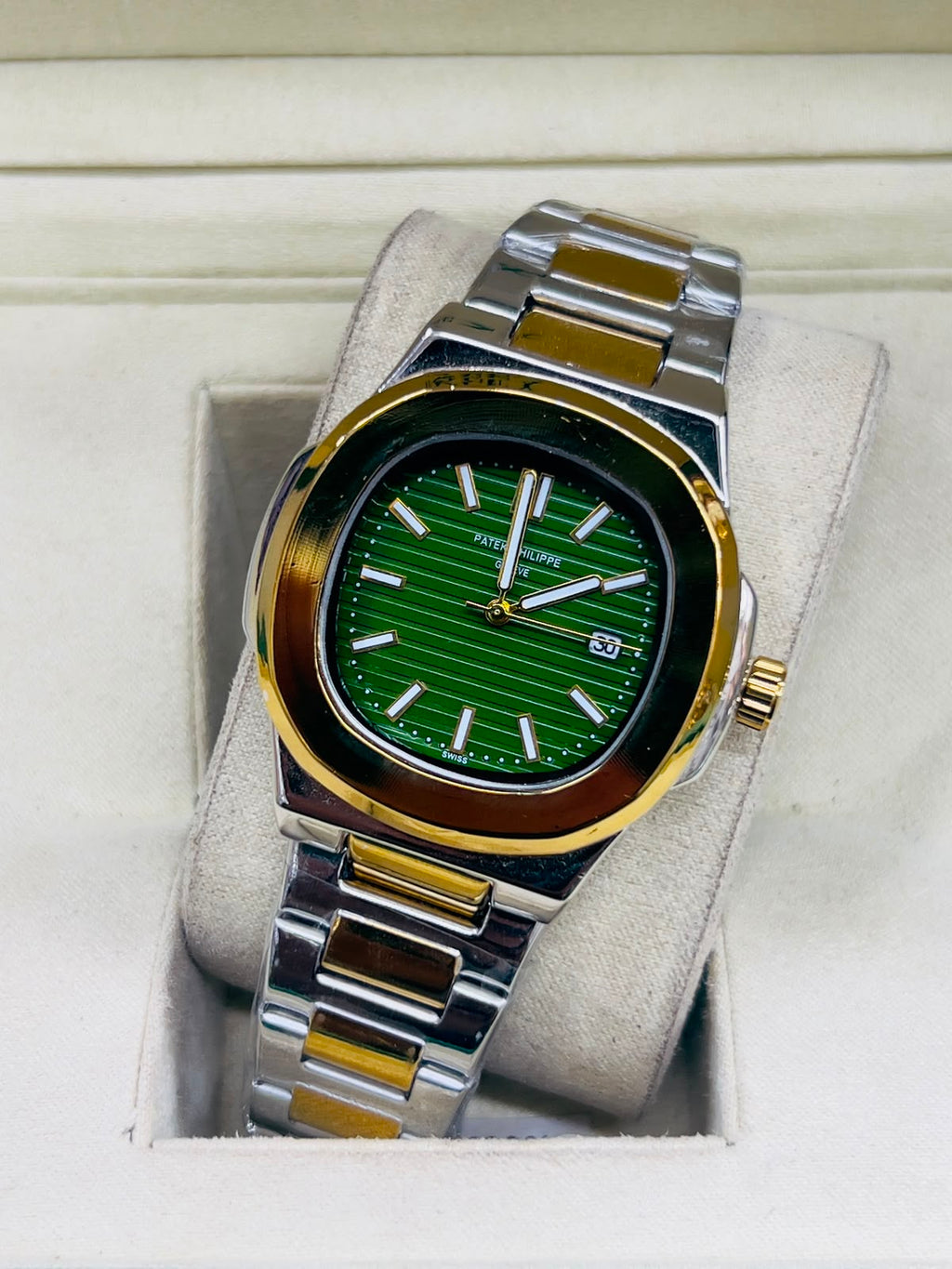 Patek Philippe Nautilus Style Two-Tone Collection (Multi-Dial Colors)