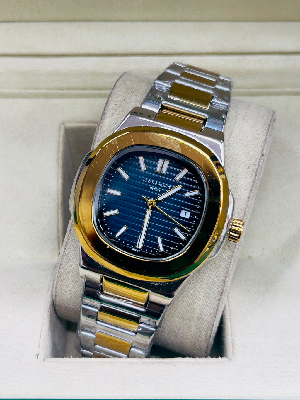 Patek Philippe Nautilus Style Two-Tone Collection (Multi-Dial Colors)