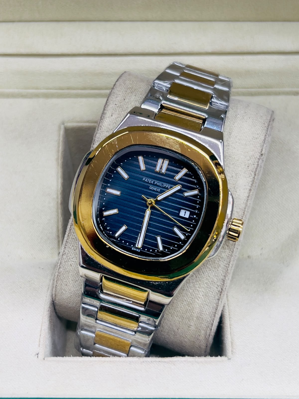Patek Philippe Nautilus Style Two-Tone Collection (Multi-Dial Colors)