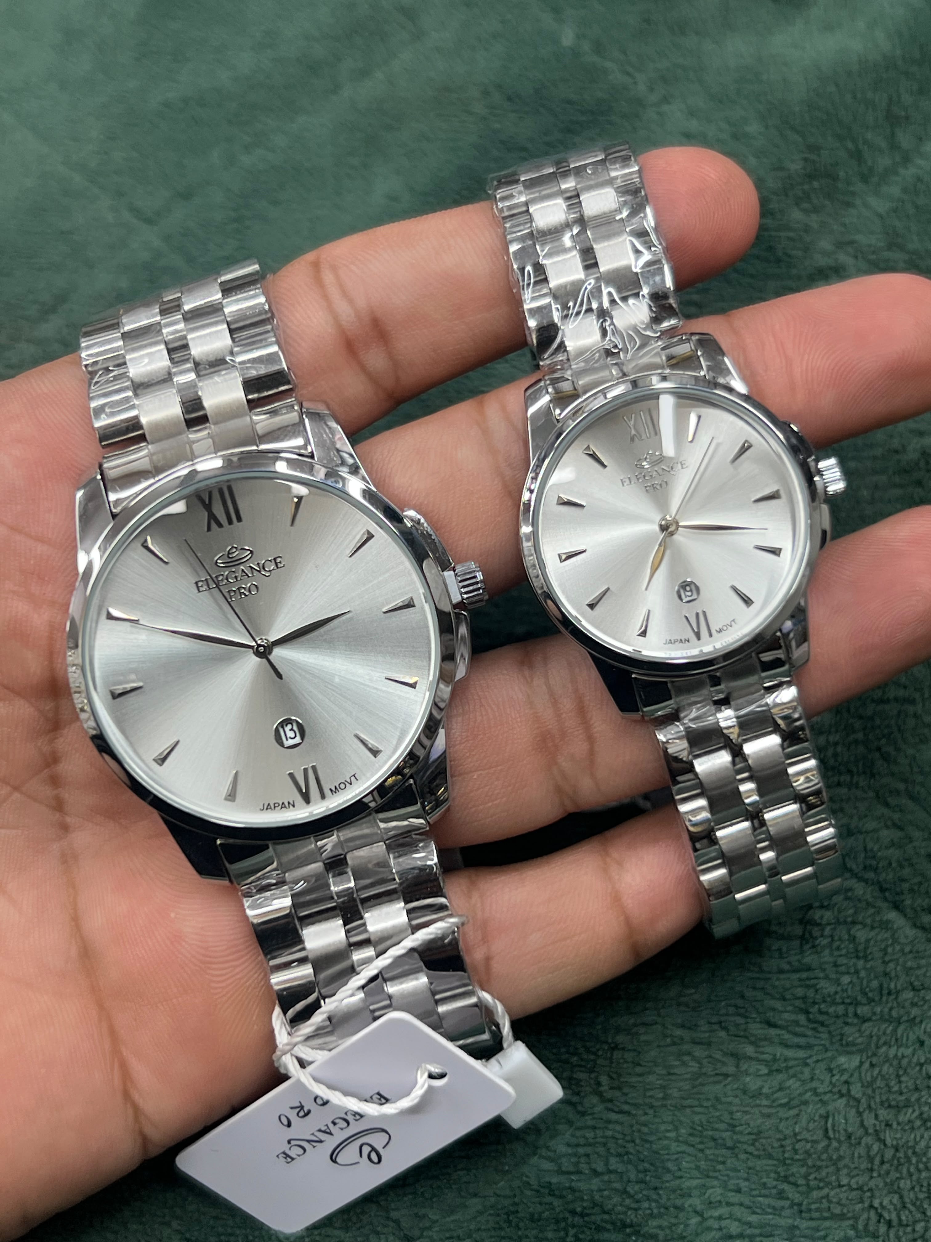 Primary Title: Elegant Citizen Style Open-Heart Couple Watch Set