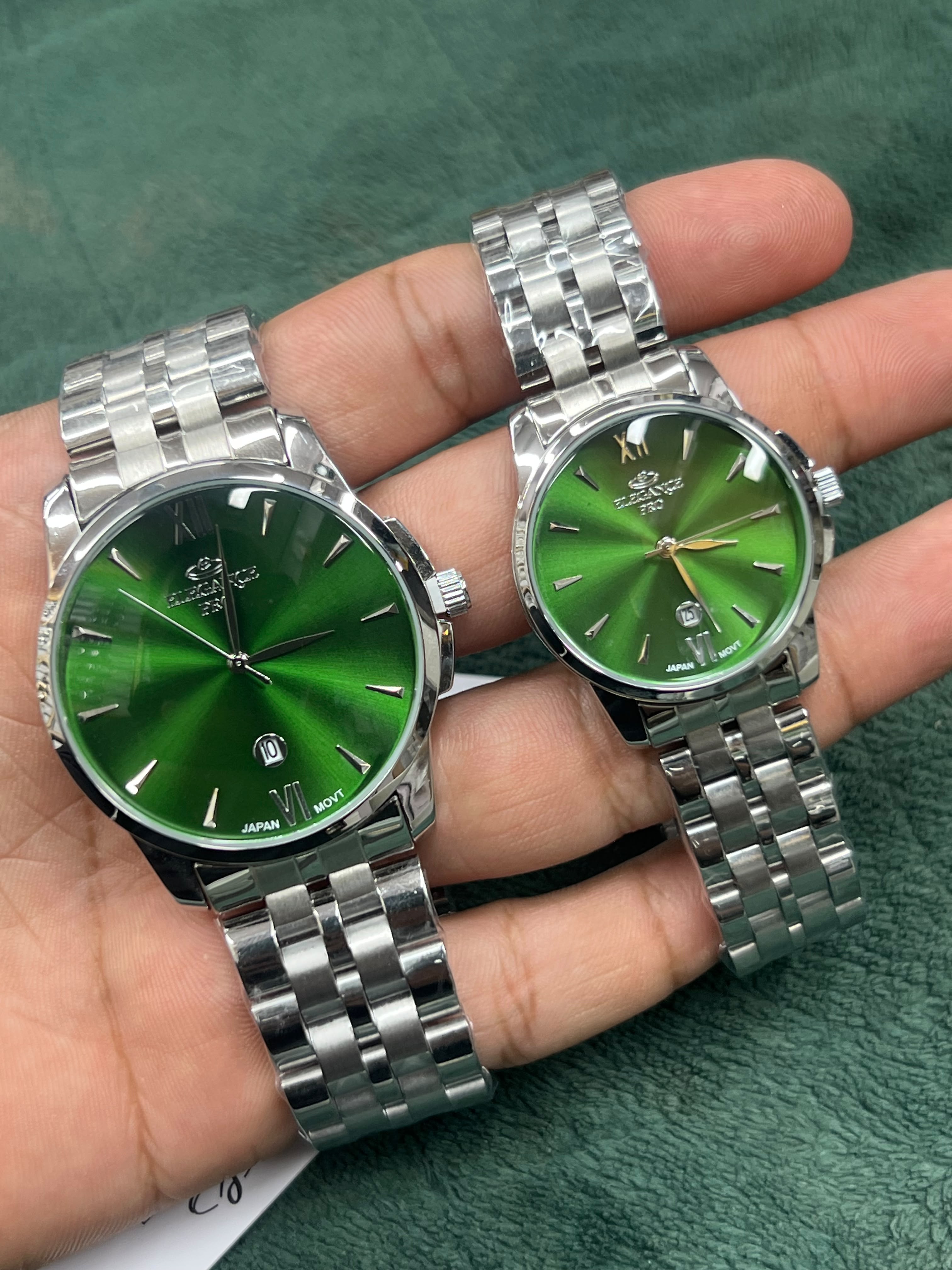 Primary Title: Elegant Citizen Style Open-Heart Couple Watch Set